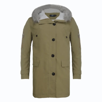 Elegante winter Trenchcoat met capuchon voor vrouwen | Natalia