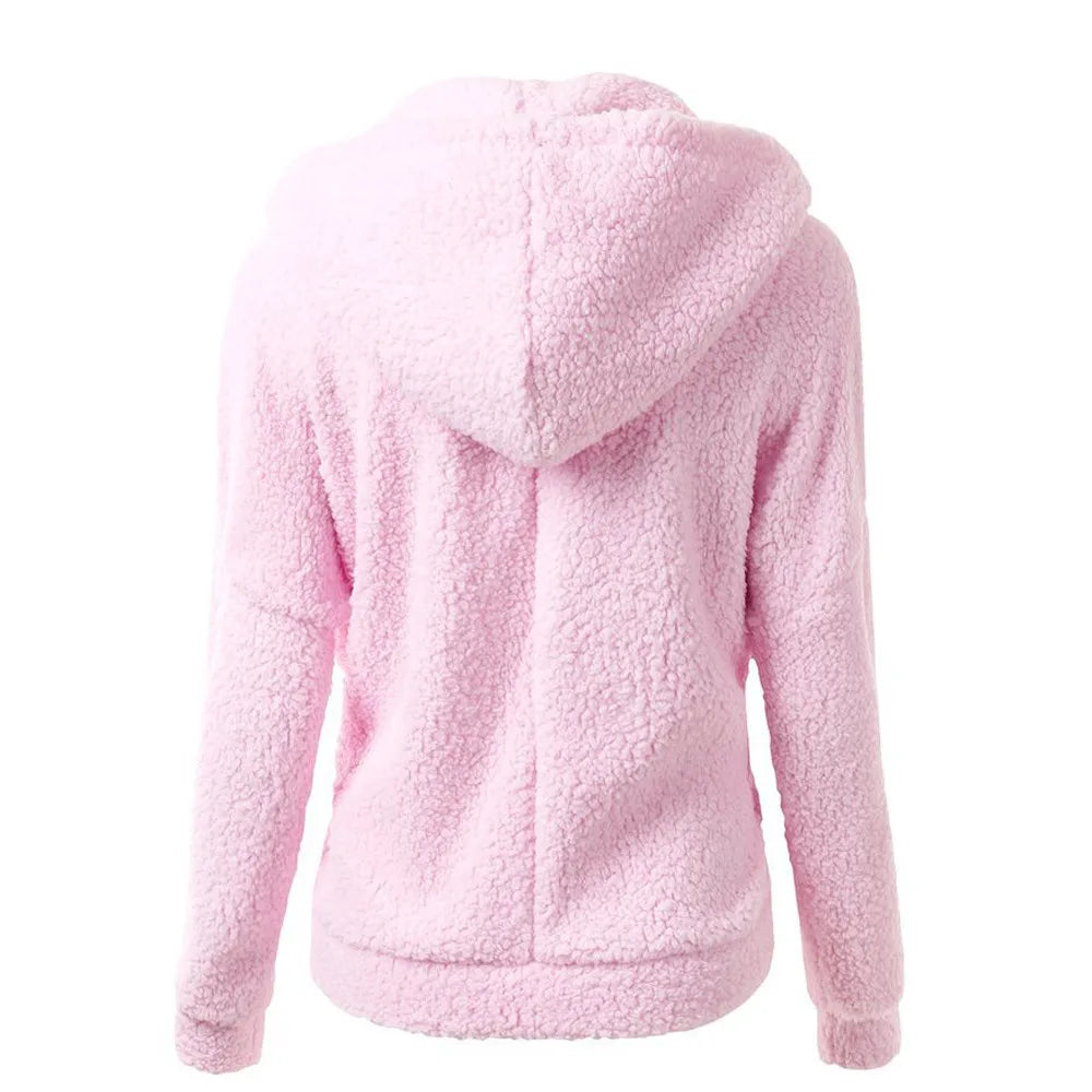 Winter fleece jas met capuchon | Jara