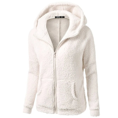 Winter fleece jas met capuchon | Jara