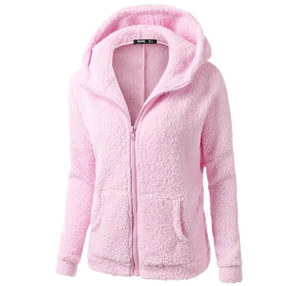 Winter fleece jas met capuchon | Jara