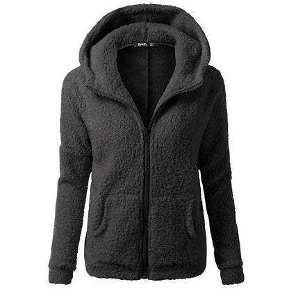 Winter fleece jas met capuchon | Jara