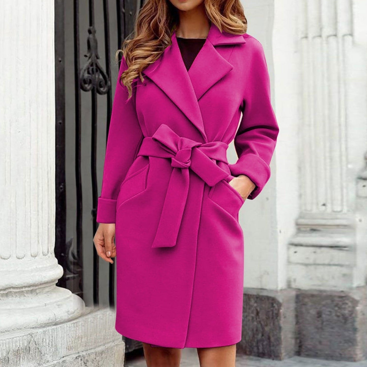 Vrouwen Lange Trenchcoat Winterjas | Una