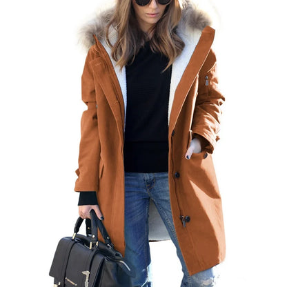 Elegante winter Trenchcoat met capuchon voor vrouwen | Natalia