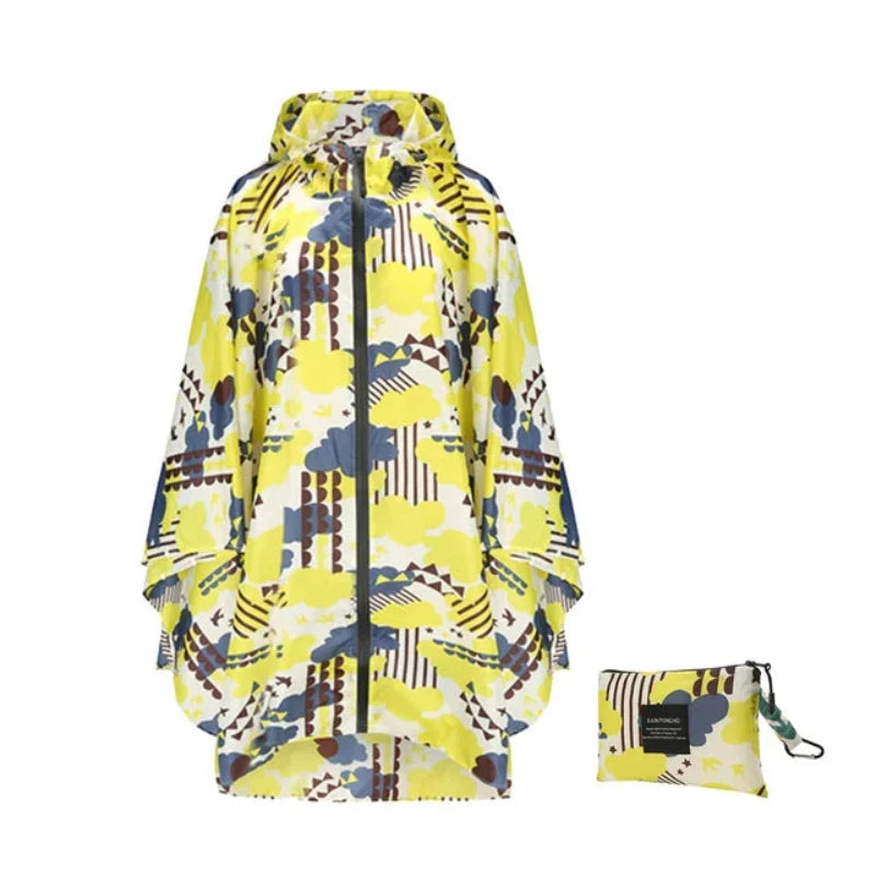 Poncho met geometrische grafische print | Kim