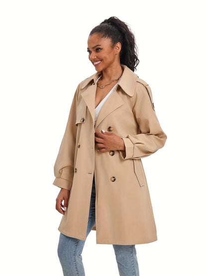 Klassieke lange trenchcoat voor dames | Leonie