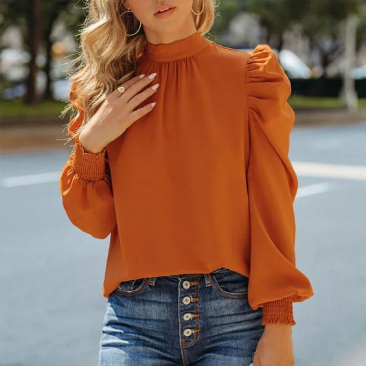 Casual blouse met strik aan de achterkant | Veronique