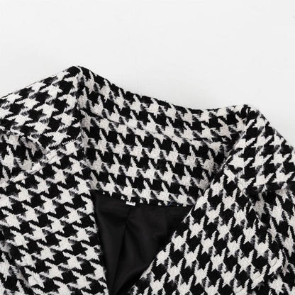 Elegante dames Trenchcoat in houndstooth-stijl | Freya