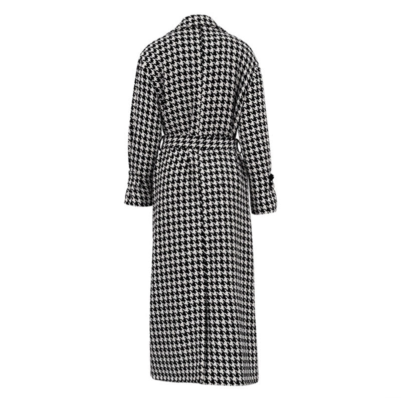 Elegante dames Trenchcoat in houndstooth-stijl | Freya