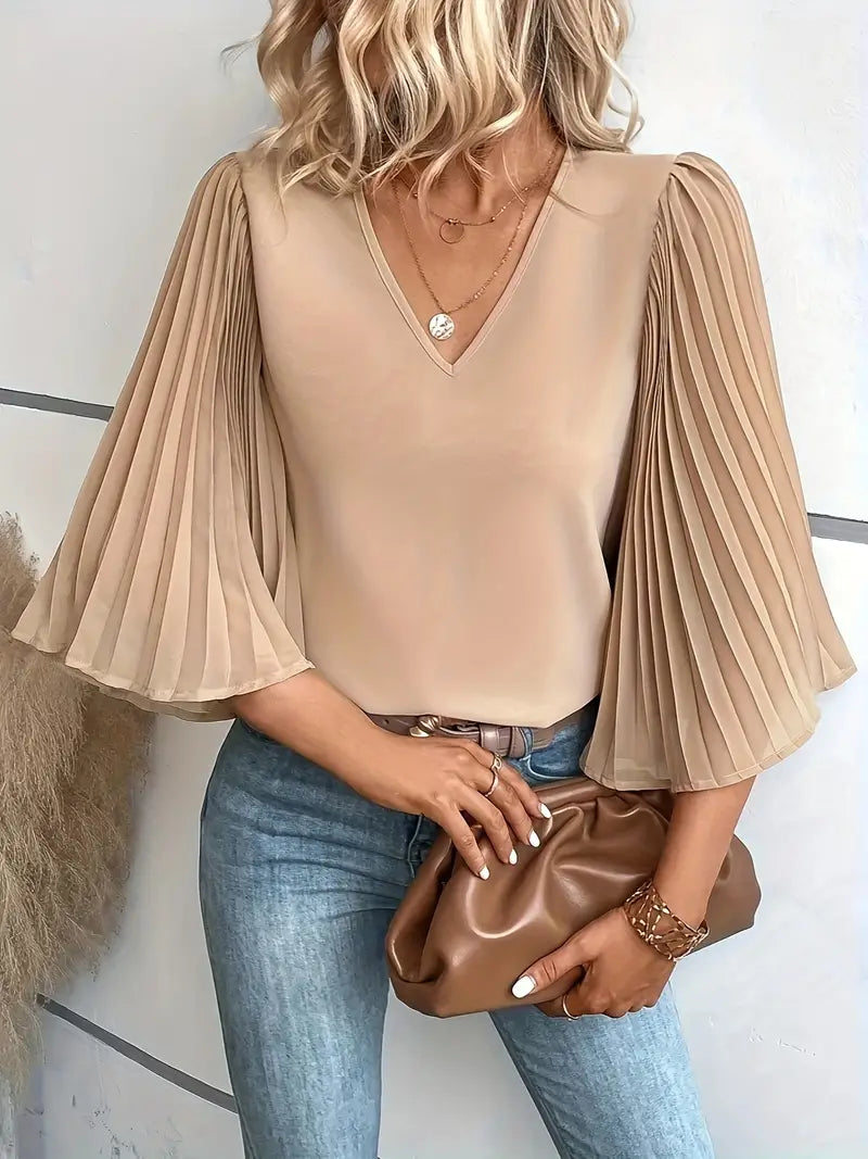 Casual blouse met V-hals | Sylvie