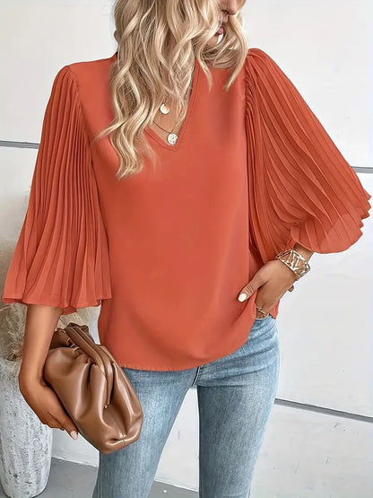 Casual blouse met V-hals | Sylvie